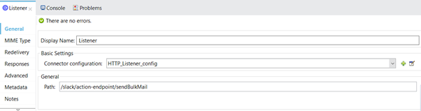 Listener Config