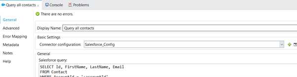 Salesforce config