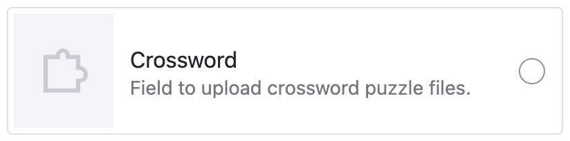 Crossword field uses the default icon