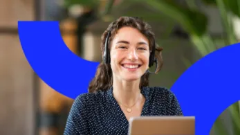 customer service agent smiling